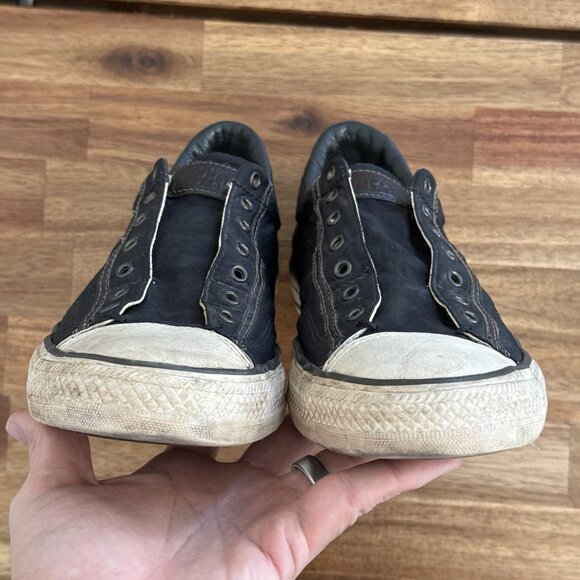 Converse John Varvatos Laceless Low Top Sneakers Mens 10.5 Us Black Slip On - Picture 12 of 16